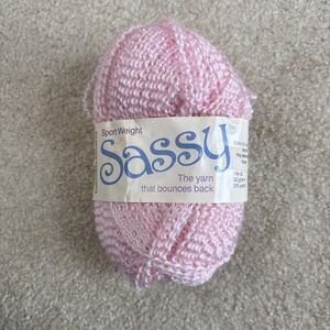 Columbia Minerva Sassy Sport Weight Vintage Yarn Pink 1.75 oz. 1 Skein